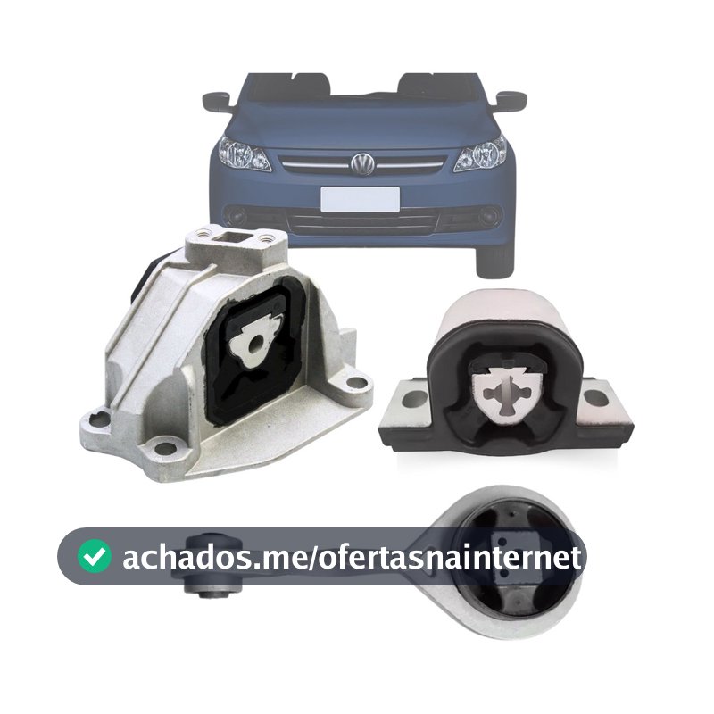 Kit Completo Coxim Calço Fox Gol Polo Saveiro Voyage 1.0 1.6