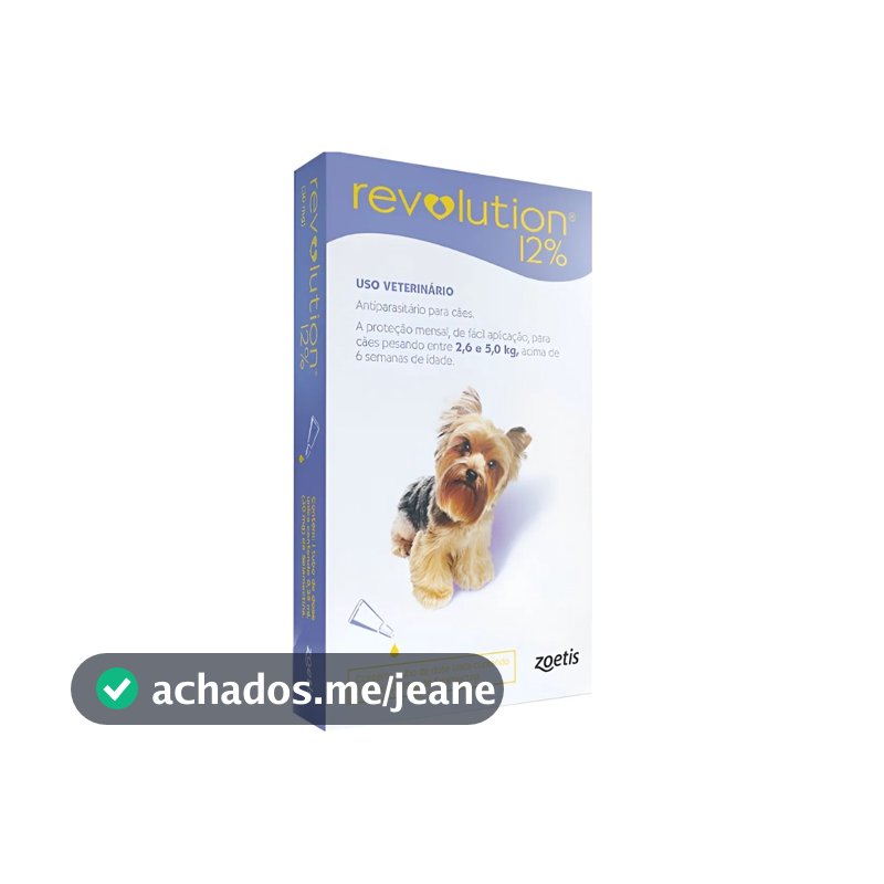 Antipulgas Revolution CÃES 2,6kg A 5kg - 1 Pipeta