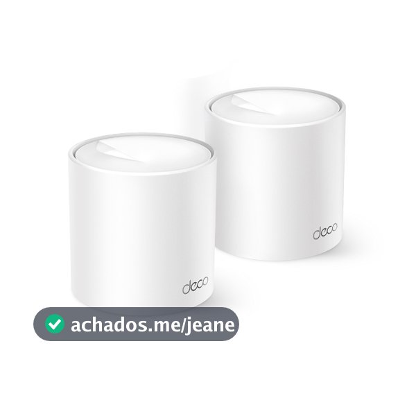 TP-Link Deco X10 (2 un.) Mesh Wi-Fi 6 AX1500, Dual band, cobre até 360 m², 120 dispositivos