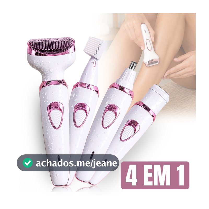 Depilador Elétrico Feminino 4 Em 1 Aparador De Pelos Facial Corporal Portátil Usb Eps-9338