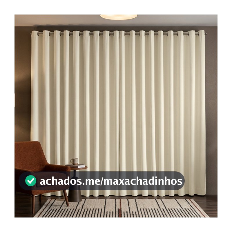 Cortina Blecaute 3,00x2,80 Para Sala Ou Quarto Corta Luz Black Out