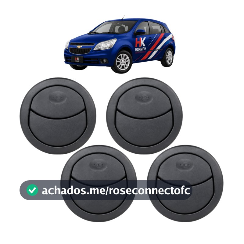 KIT 4 DIFUSOR DE AR CENTRAL E LATERAL AGILE MONTANA GRAFITE