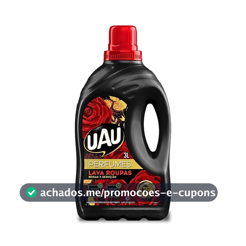 Lava Roupas Líquido UAU Rosas e Sedução 3l