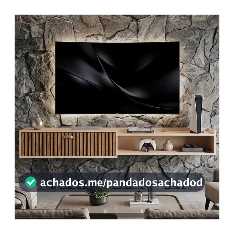 Rack Bancada Suspensa Com Porta Sala Escritório Quarto Parede TV Até 60 polegadas 180 150 120 /90 cm