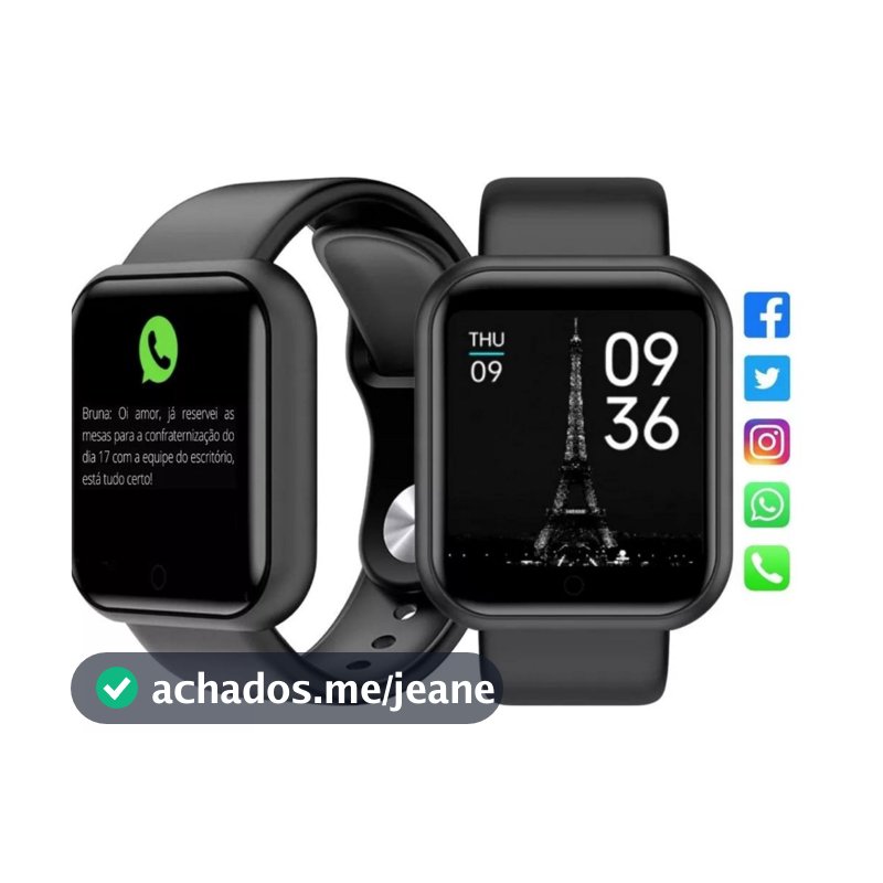 Smartwatch D20 relógio Colocar foto com tela hd y68 bluetooth com lembrete chamada monitor de frequência