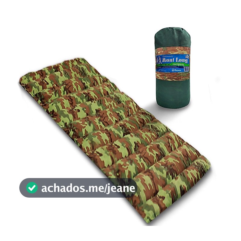 Colchonete Solteiro Camping MontLong 190x60cm Acampamento Portátil Leve Compacto Dormir Retiro Praia