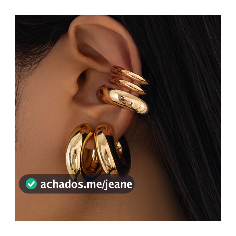 Moda Empilhável Parafuso Prisioneiro E Clipe Brincos Conjunto Para Mulheres Elegantes Senhoras Rua Simples Jóias Acessór