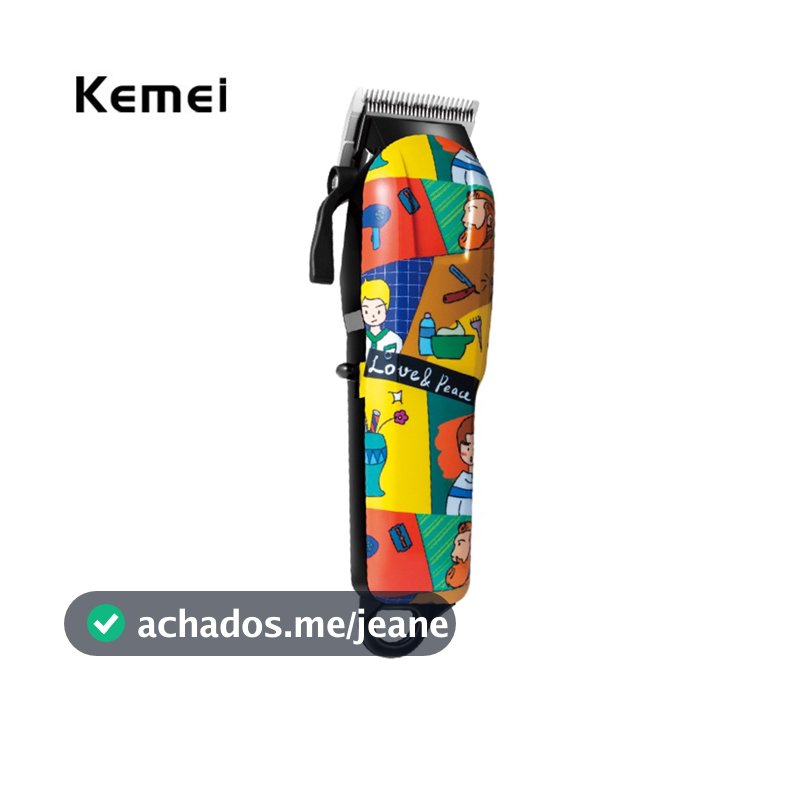 Kemei Professional Fade Máquina De Corte De Cabelo Grafite Homens Ajustável Barbeador Sem Fio Recarregável