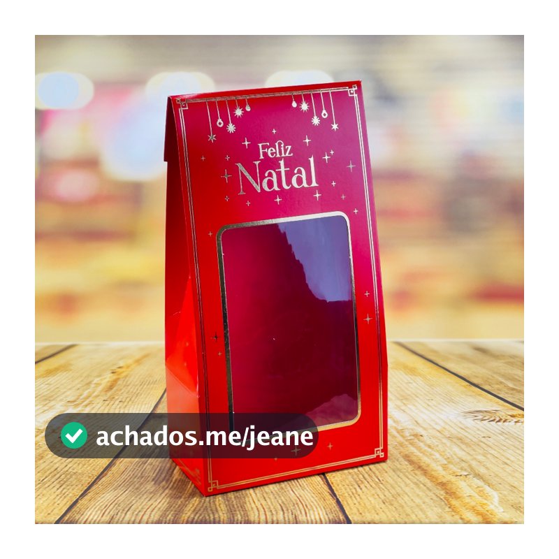 10 SACO NATAL PRACTICE M C/ VISOR 12X6X23CM 5686 HOT STAMPING (NATAL 2025 IDEIA) (CHOCO)