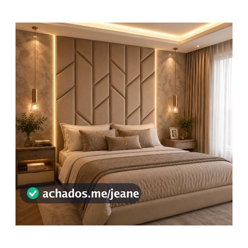 Cabeceira Modular Paris Luxo Até o Teto Adesiva Cama Casal / Queen ou King