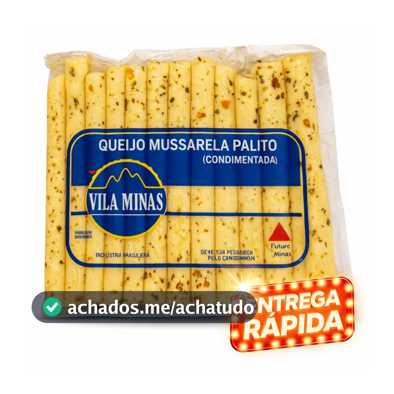 Queijo Mussarela Palito Temperado Vila Minas 220g Snack Pronto Consumo