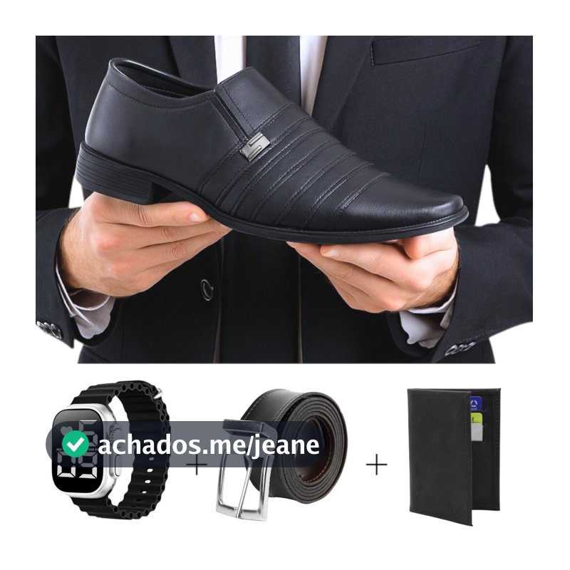 Sapato Masculino Italiano Casual Versátil Formal Sapato Social Moderno