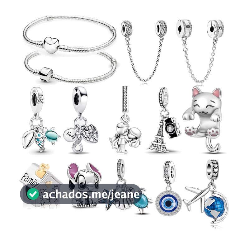 Pulseira Berloque De Prata 925 Encantos Charme Pingente Pulseiras Bijuterias Jóias Charms Clássico