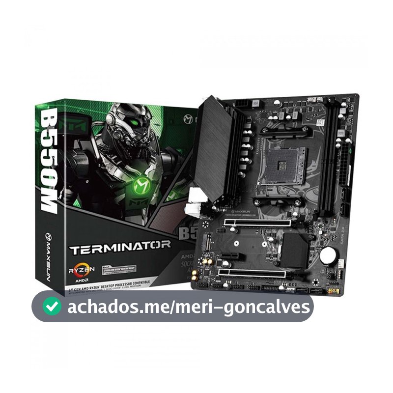 Placa Mãe MAXSUN B550M MS-Terminator, Chipset B550, AMD AM4, mATX, DDR4, MS-Terminator B550M