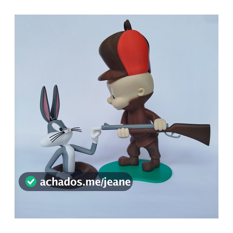 Boneco Perna longa e Hortelino 22cm Coleção Decoração Quarto Sala Premium