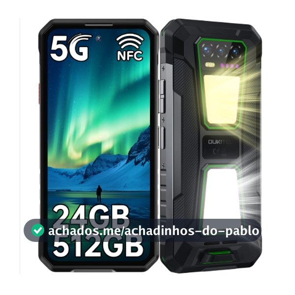 Oukitel Wp58 Pro 5G 512gb 24gb Nfc 5g Prova D'agua NFC Bateria 10000Mah