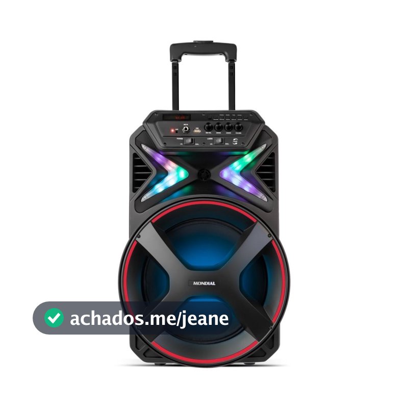 Caixa de Som Amplificada Mondial Connect Lights CM-400 400w Bivolt
