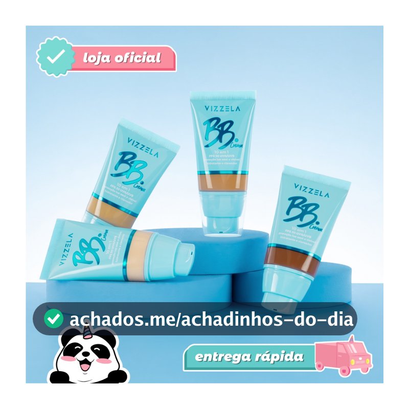 BB Cream Vizzela Fps 30 Cobertura Natural Antipoluição Vegano Original
