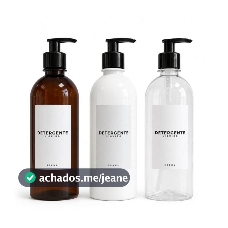 Frasco Dispenser Minimalista Porta Detergente Pump 500ml À Prova D'água 1 UN