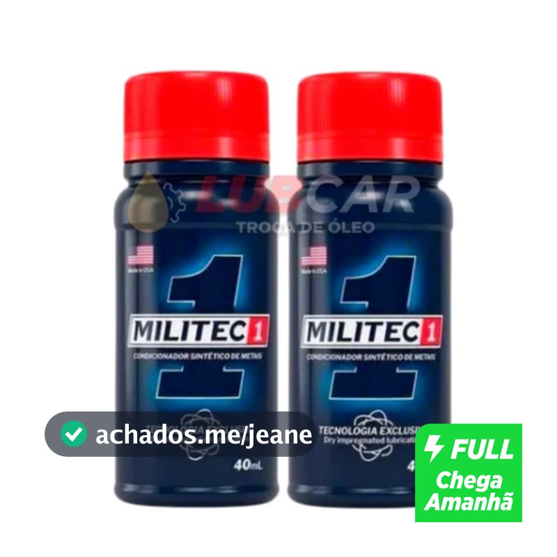 Kit com 2 Militec 1 para Motor Condicionador de Metais Original 40 Ml