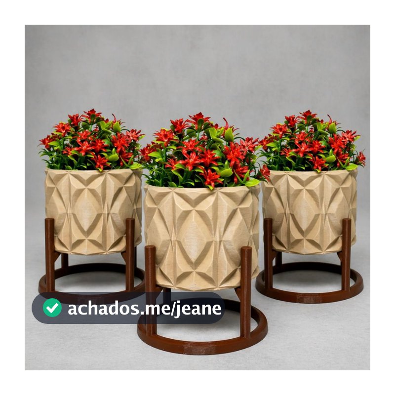 Kit 3 Vasos Decorativos Espiral Cachepô Decoração Enfeite Casa Sala Rack  Minimalista