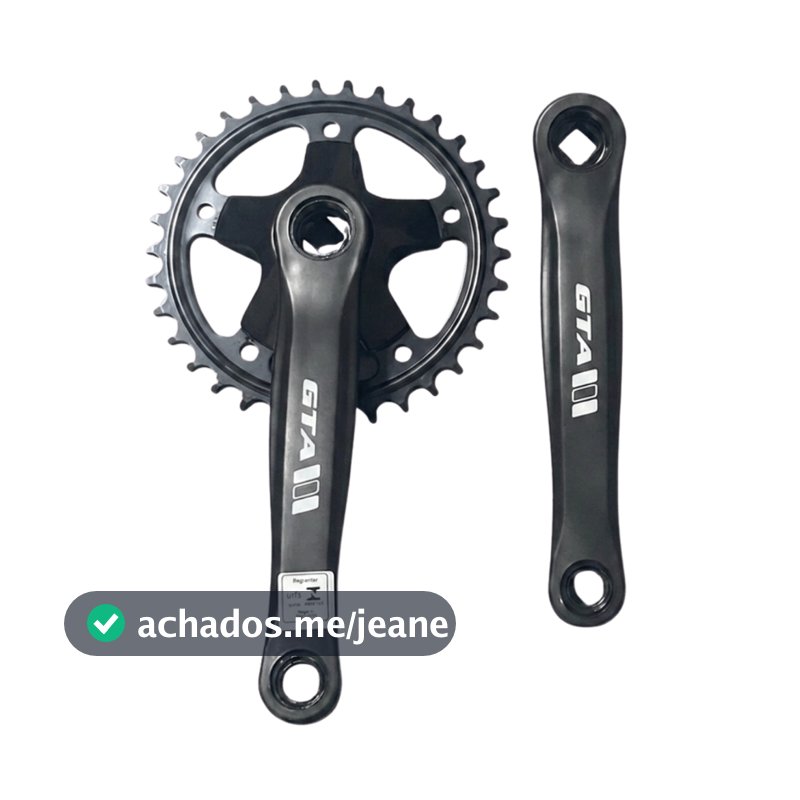 Pedivela Single 170mm Bike De Aço Coroa Fixa 34D Ponta Quadrada Gta
