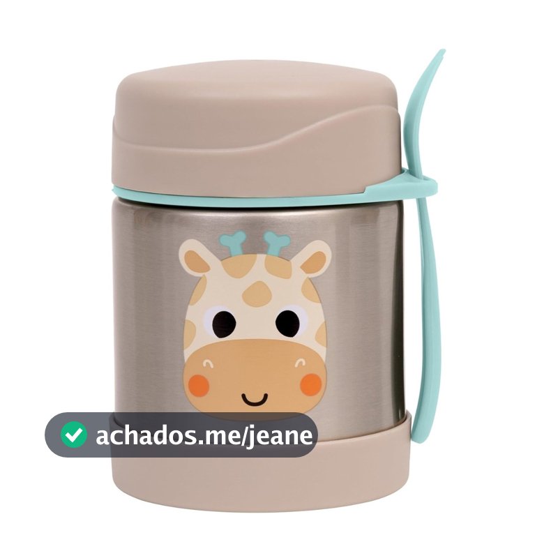 Pote Térmico Infantil Zoo Girafa 320ml Para Crianças - Buba