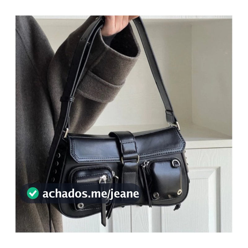 Bolsa Feminina De Ombro Baguete Design Detalhe Cordão Casual Sofisticada Moderna