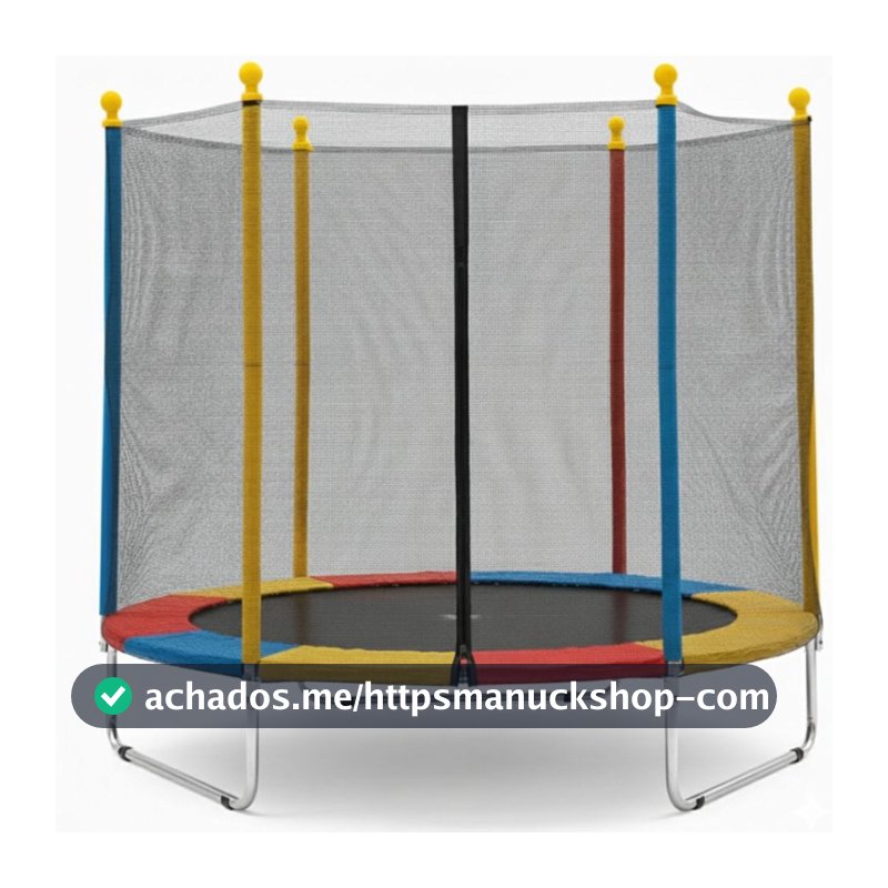 Pula Pula Grande tamanho 1,80m x 1,60m Cama Elástica Infantil Trampolim Playground Desmontável