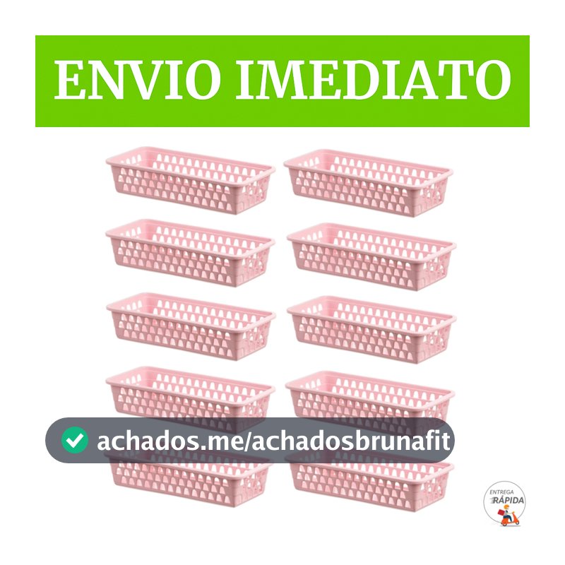 KIT CESTO ORGANIZADOR RETANGULAR CESTINHO MULTIUSO LAVANDERIA BANHEIRO GAVETA PRATELEIRA