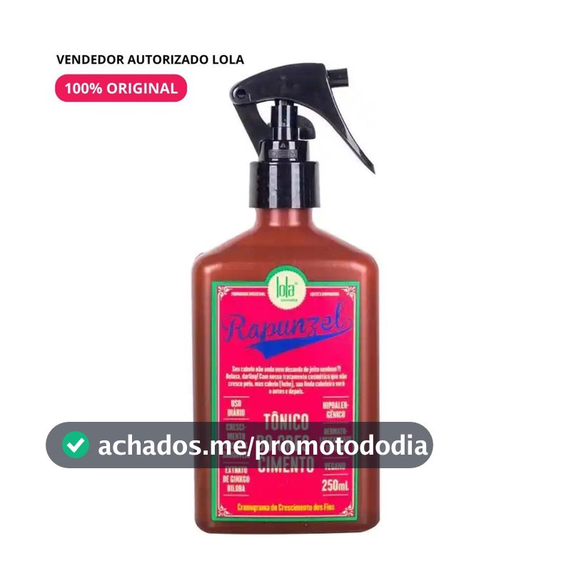 Tônico Rapunzel 250ml Lola Cosmetics | Crescimento e Força dos Fios