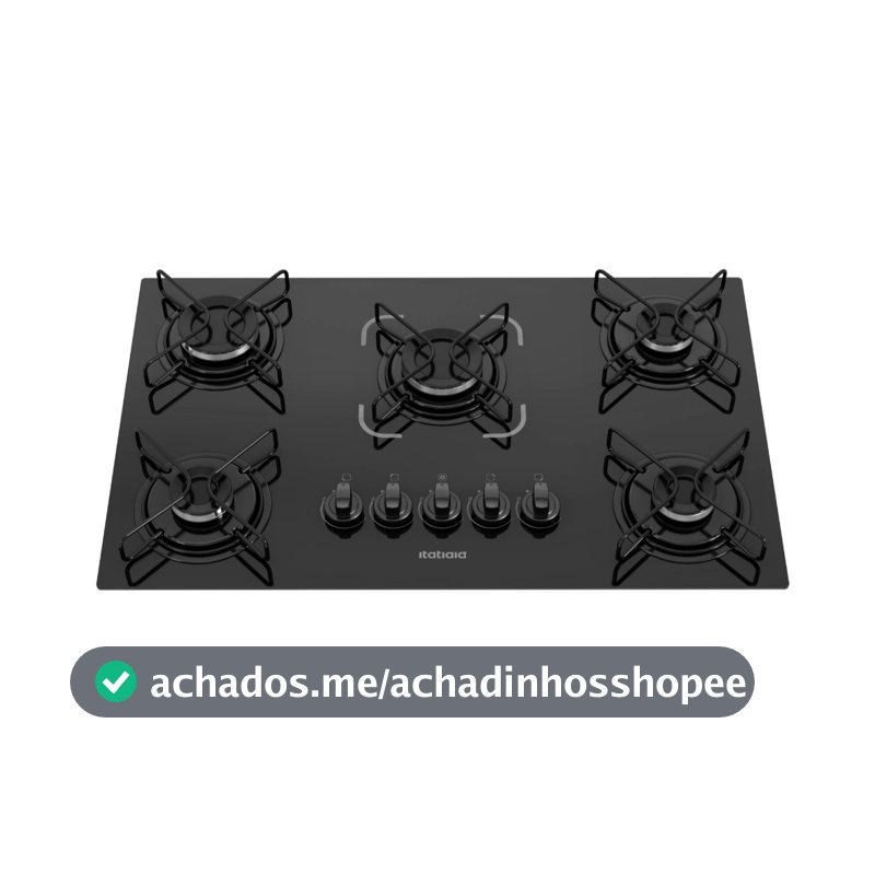 Cooktop Itatiaia Essencial 5 Bocas Preto – Bivolt 127V/220V com Acendimento Automático