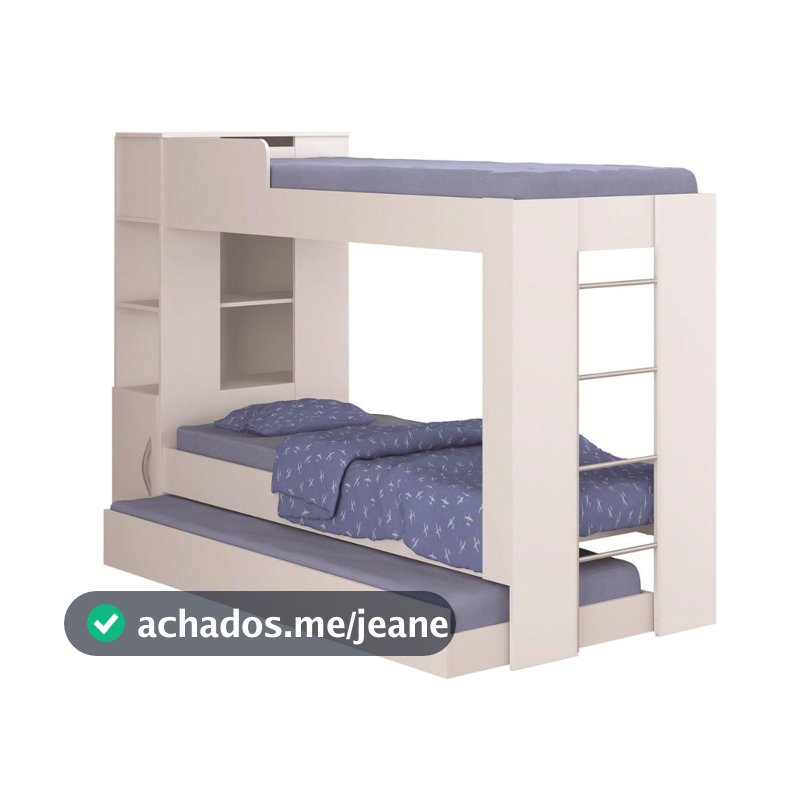 Beliche Cama Auxiliar Ditália Treliche CM-15 Branco