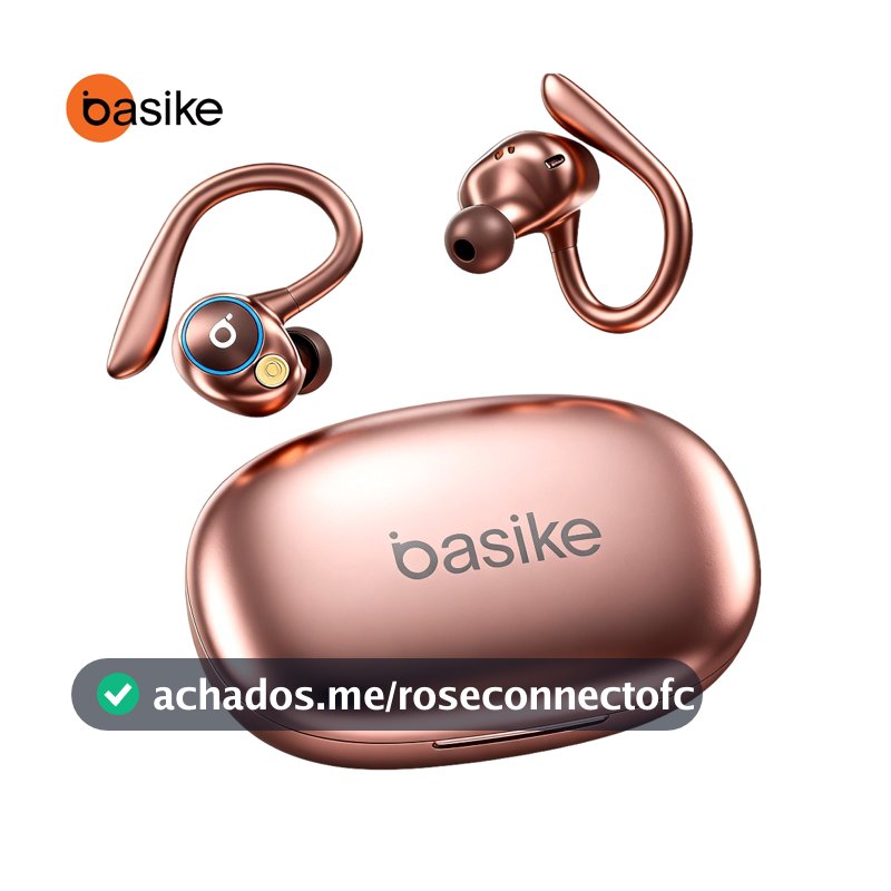 BASIKE Fones De Ouvido Sem Fio Bluetooth Fone Com Microfones Alta Fidelidade Som Estéreo Toque Inteligente Esportes