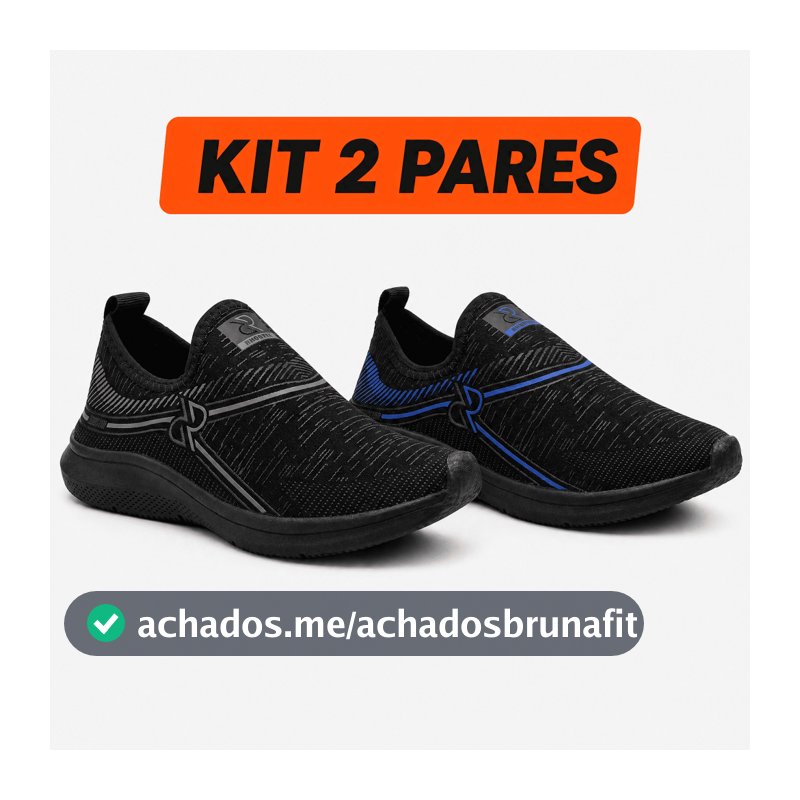 Kit Dois Pares Tênis Esportivo Estiloso Confortável Que Combina Com Qualquer Look