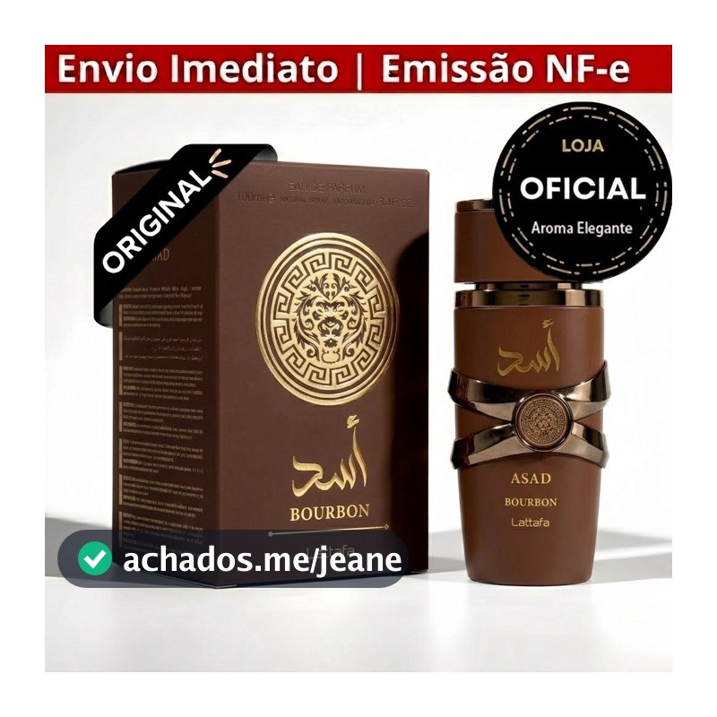 Perfume Árabe Asad Bourbon 100ml EDP Masculino Importado Original