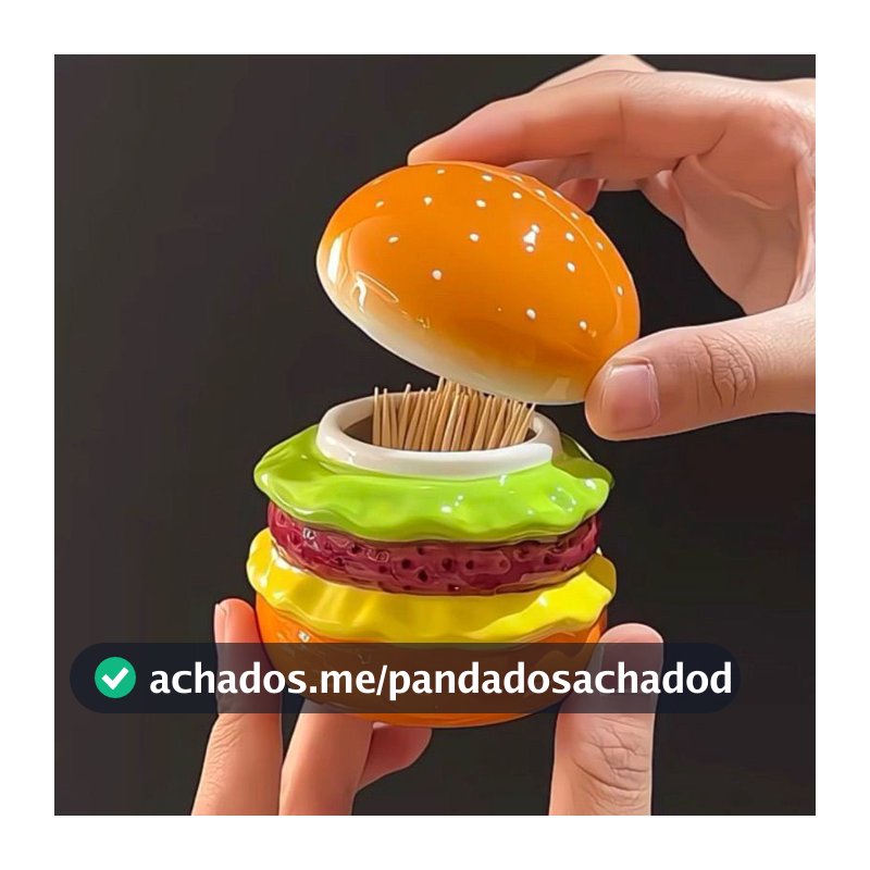 Criativo Hambúrguer Caixa De Palito Doméstico Titular Cotonete Armazenamento Fio Dental Decoração Desktop Ornamentos