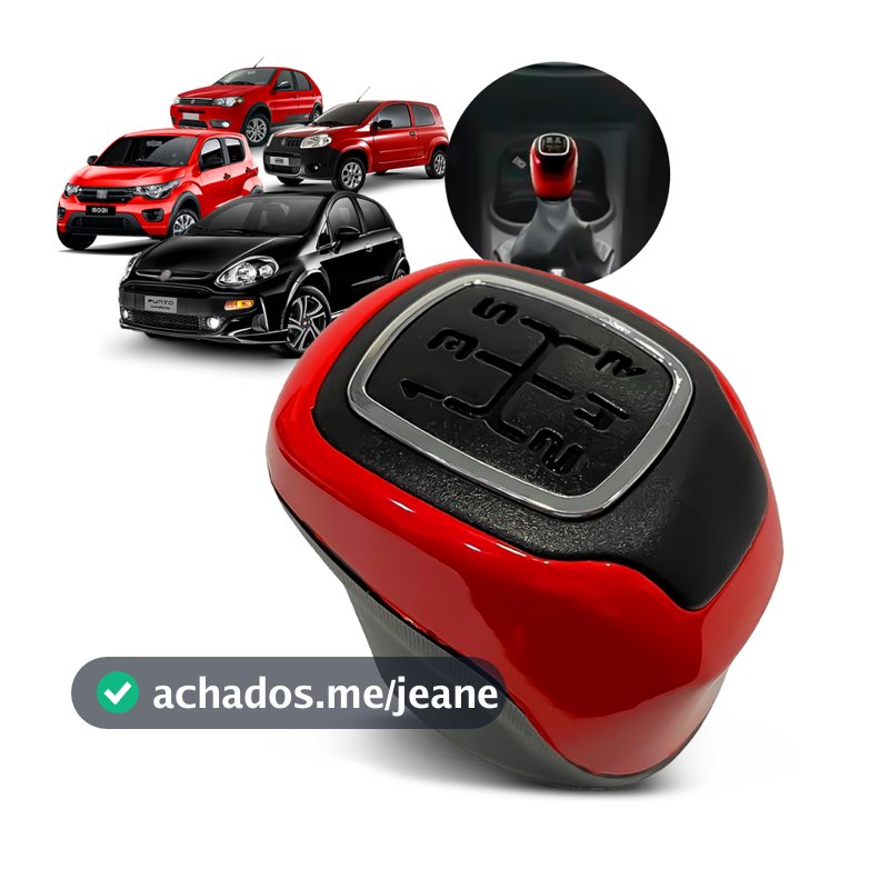 Manopla Bola de Câmbio Marcha Fiat Palio Siena Strada Uno Mobi Idea Cores Variadas