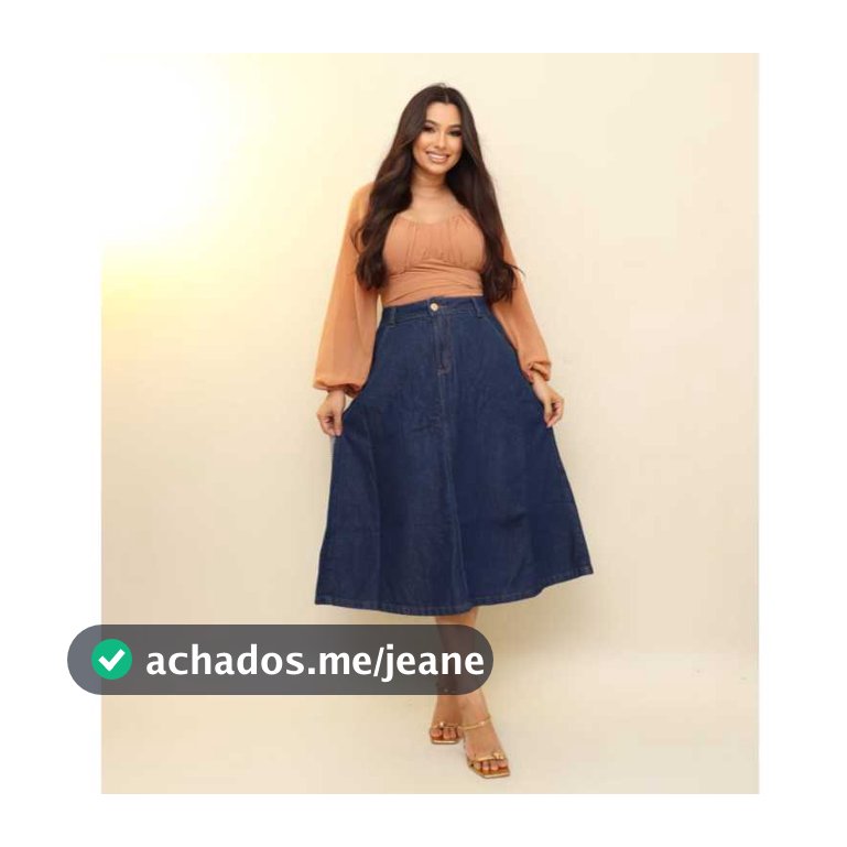 Saia Jeans Longa Evangelica Cintura Alta 100% Algodão Sem Lycra Moda Modesta Elegante