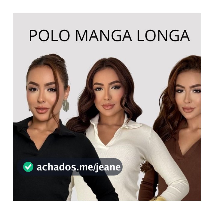 Blusa Feminina Canelada Manga Longa Gola Polo Básica Inverno ribana canelada Casual Look Trabalho