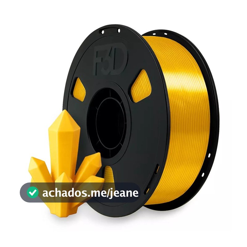 Filamento PLA Premium Dourado 1kg 1,75mm - Impressora 3D