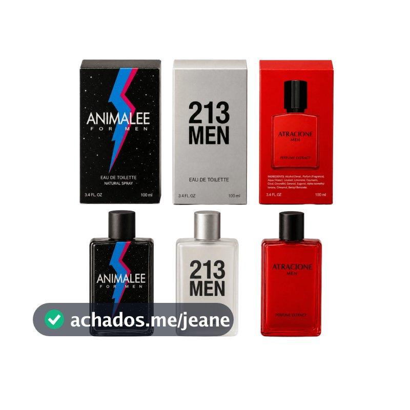 Kit 3 Perfumes Masculinos 100ml Para Presente Dia dos Pais Uso Diário e Especial