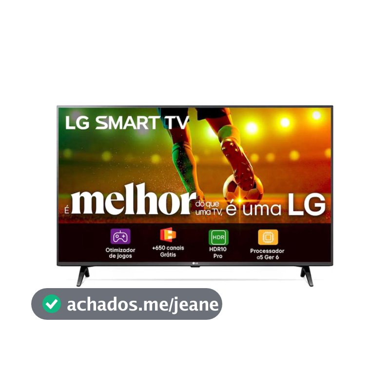 Smart TV 43" LG Full HD 43LR6700 α5 Ger6 AI Alexa integrado LG Channels webOS Smart Magic