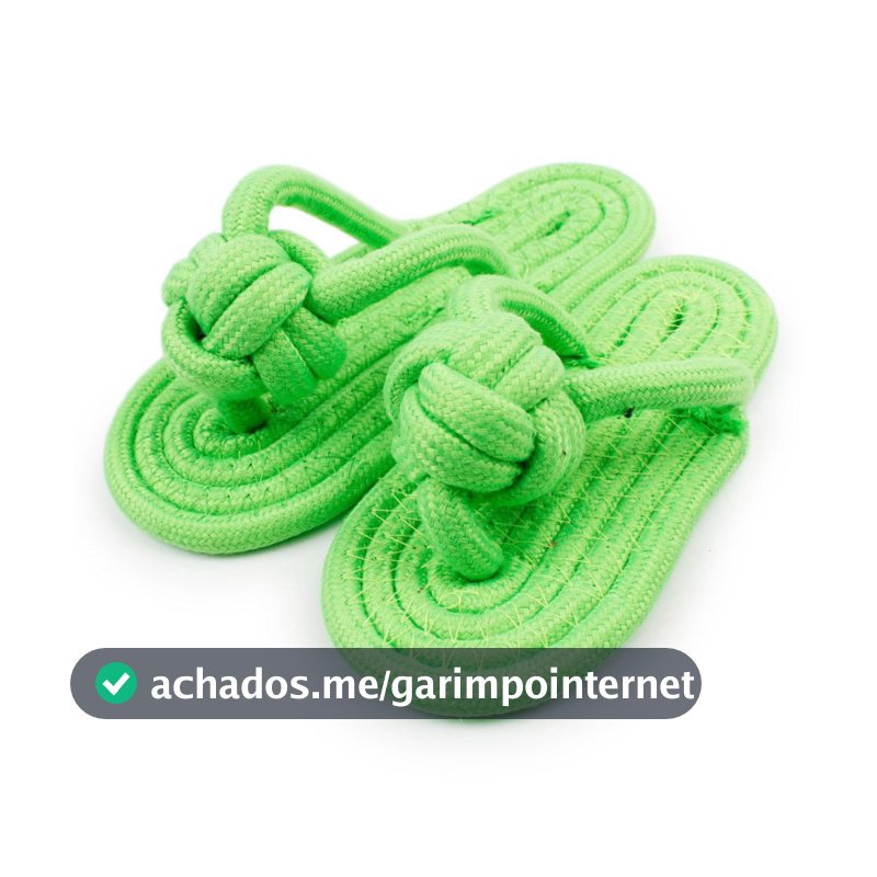 Brinquedo de Cachorro Chinelo de Corda Mordedor Pet Sortido Resistente