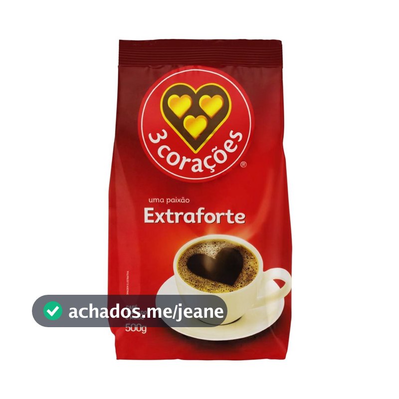 Café Torrado e  Moído 3 Corações Extraforte 500g