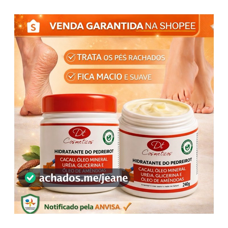 Creme do Pedreiro 500g  para Pé Ressecado Pele Aspera Creme de Ureia 240g  Hidratante Corporal
