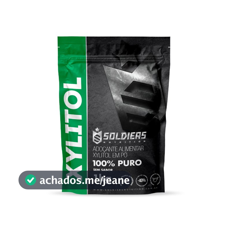 Xylitol 1kg 100% Puro Soldiers Nutrition Ingrediente Natural Adoçante Alimentação Saudável