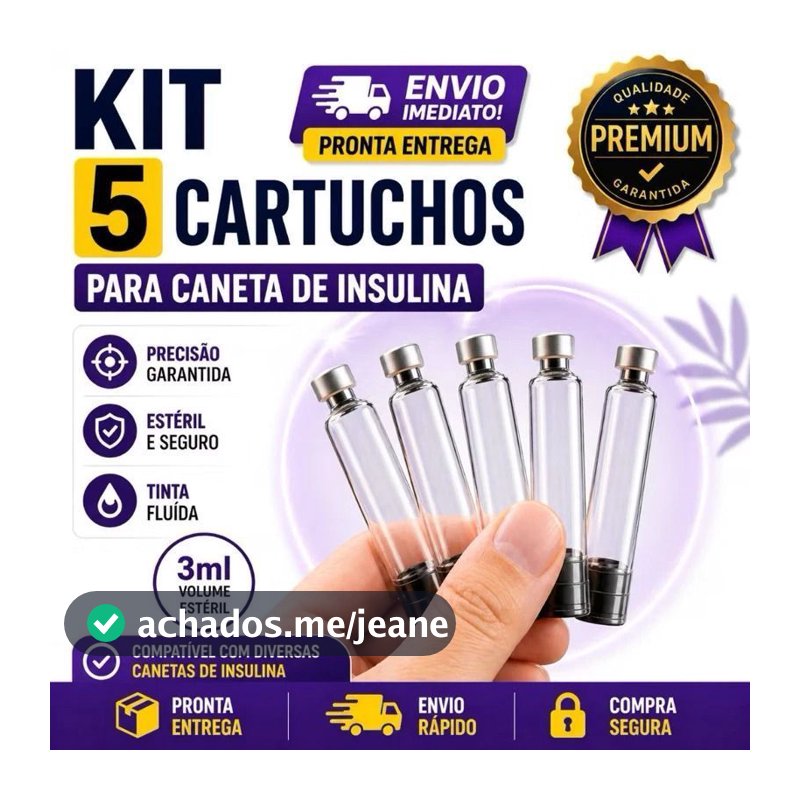 Kit Cartuchos de Vidro 3ml - Caneta de Beleza - Agulhas e Lenços