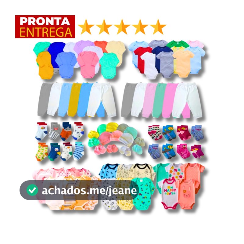 Kit 30 Peças Conjunto Enxoval Bebê Roupa Calça Body Recem Nascido Atacado