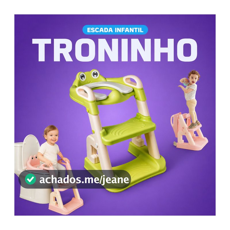 Assento Redutor Infantil Escadinha Para Vaso Sanitário Troninho Pluggei Select PluggKids TR01